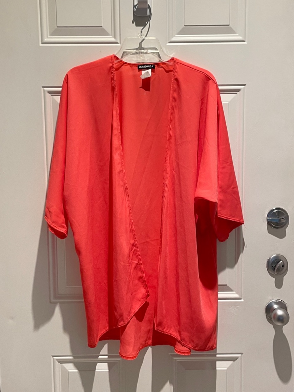 HEIMISH USA Peach Kimono Sheer Open Front Cardigan Size Small (Medium Large)